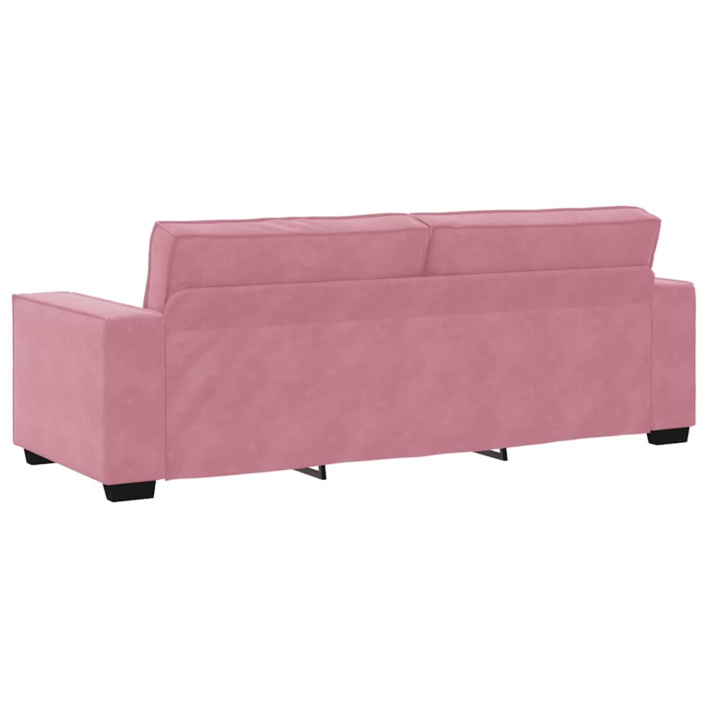 Set di Divani 3 pz con Cuscini rosa in Velluto - homemem39