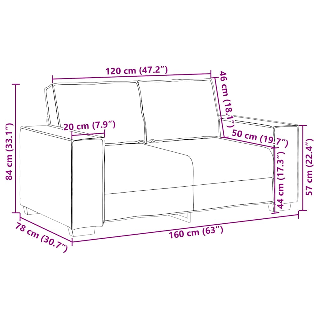 Set di Divani 2 pz con Cuscini Grigio Chiaro in Tessuto