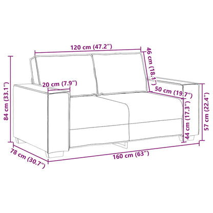 Set di Divani 2 pz con Cuscini Grigio Chiaro in Tessuto