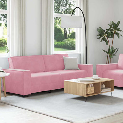 Set di Divani 2 pz con Cuscini rosa in Velluto