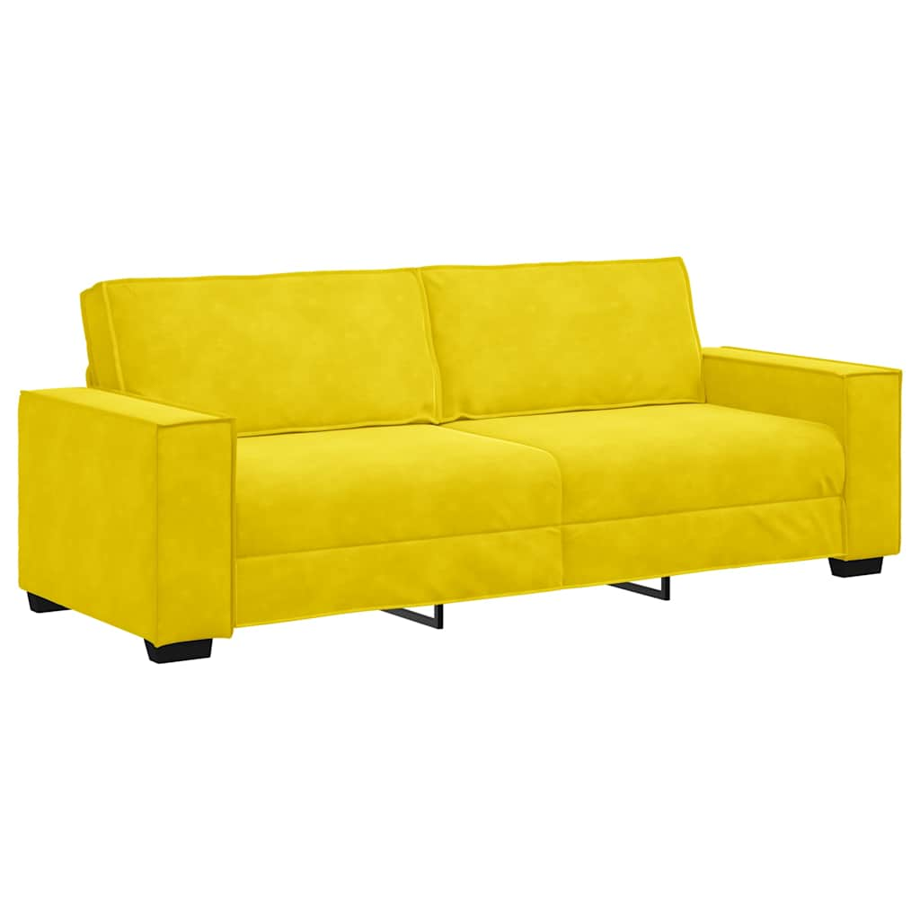 Set di Divani 2 pz con Cuscini giallo in Velluto - homemem39