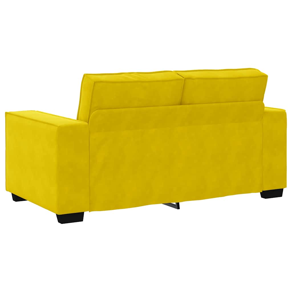 Set di Divani 2 pz con Cuscini giallo in Velluto - homemem39