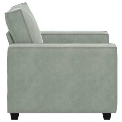 Divano Sedia Grigio Chiaro 59 cm Velluto - homemem39