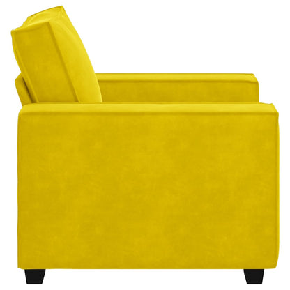 Divano Sedia Giallo 59 cm Velluto