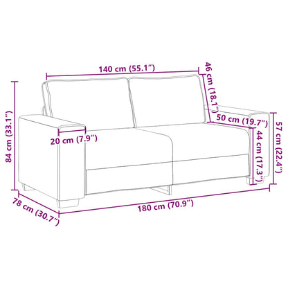 Divano a 2 Posti Rosa 140 cm in Velluto - homemem39