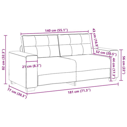 Divano Divanetto in Lino 140 cm