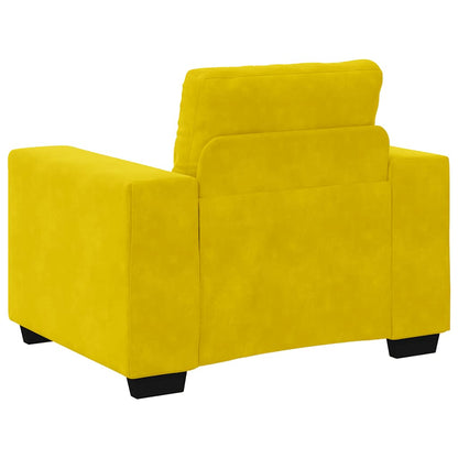 Divano Sedia Giallo 59 cm Velluto