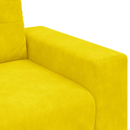 Divano Sedia Giallo 59 cm Velluto