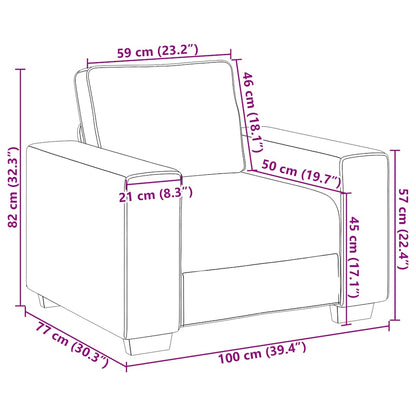 Poltrona Grigio Scuro 60 cm in Tessuto