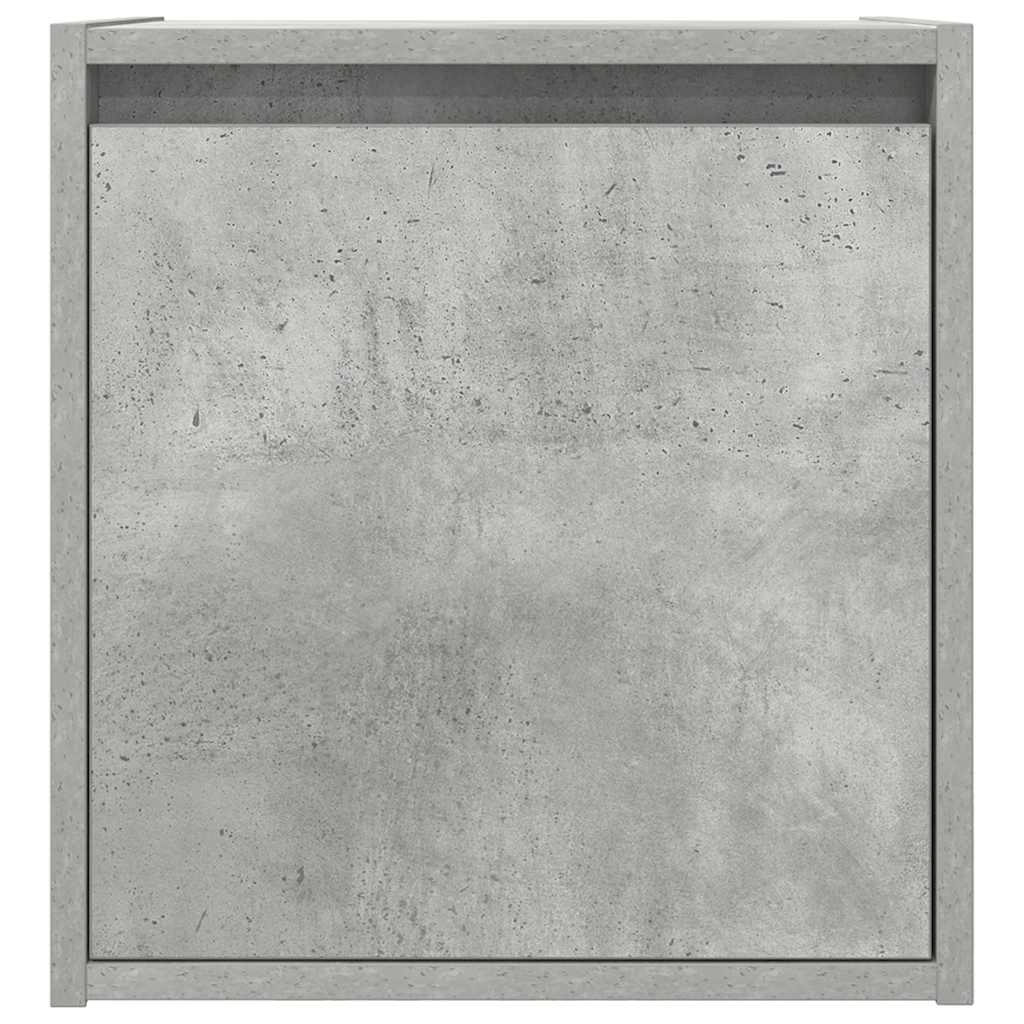 Comodino a Muro Grigio Cemento 38x34x40 cm