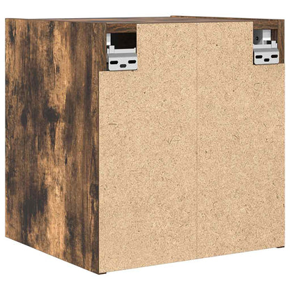 Comodini a Muro 2 pz Rovere Fumo 38x34x40 cm