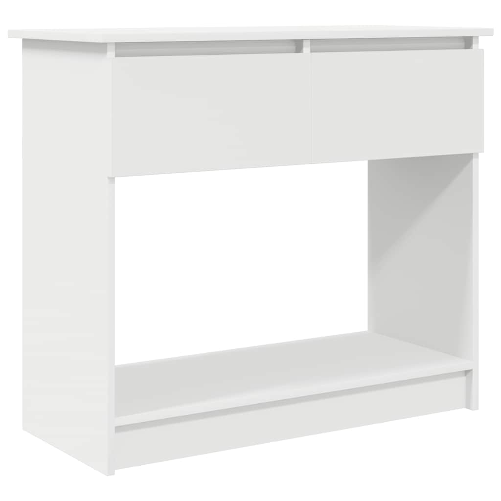 Tavolo Consolle con Cassetti Bianco 85,5x38,5x74,5 cm