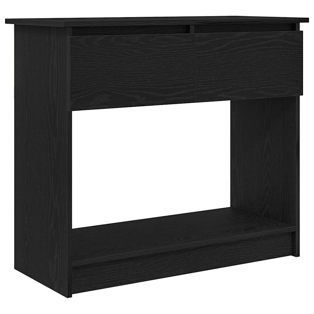 Tavolo Consolle con Cassetti Nero 85,5x38,5x74,5 cm