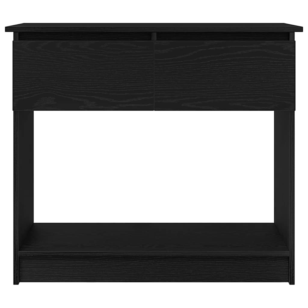 Tavolo Consolle con Cassetti Nero 85,5x38,5x74,5 cm