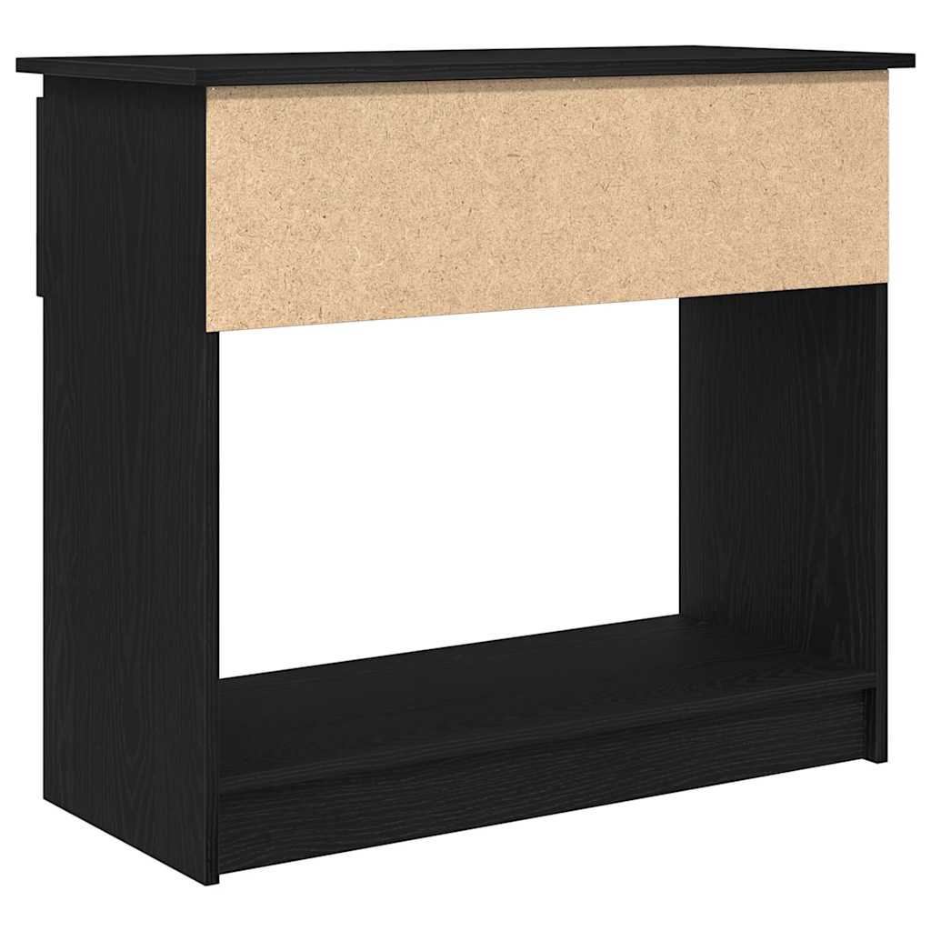 Tavolo Consolle con Cassetti Nero 85,5x38,5x74,5 cm