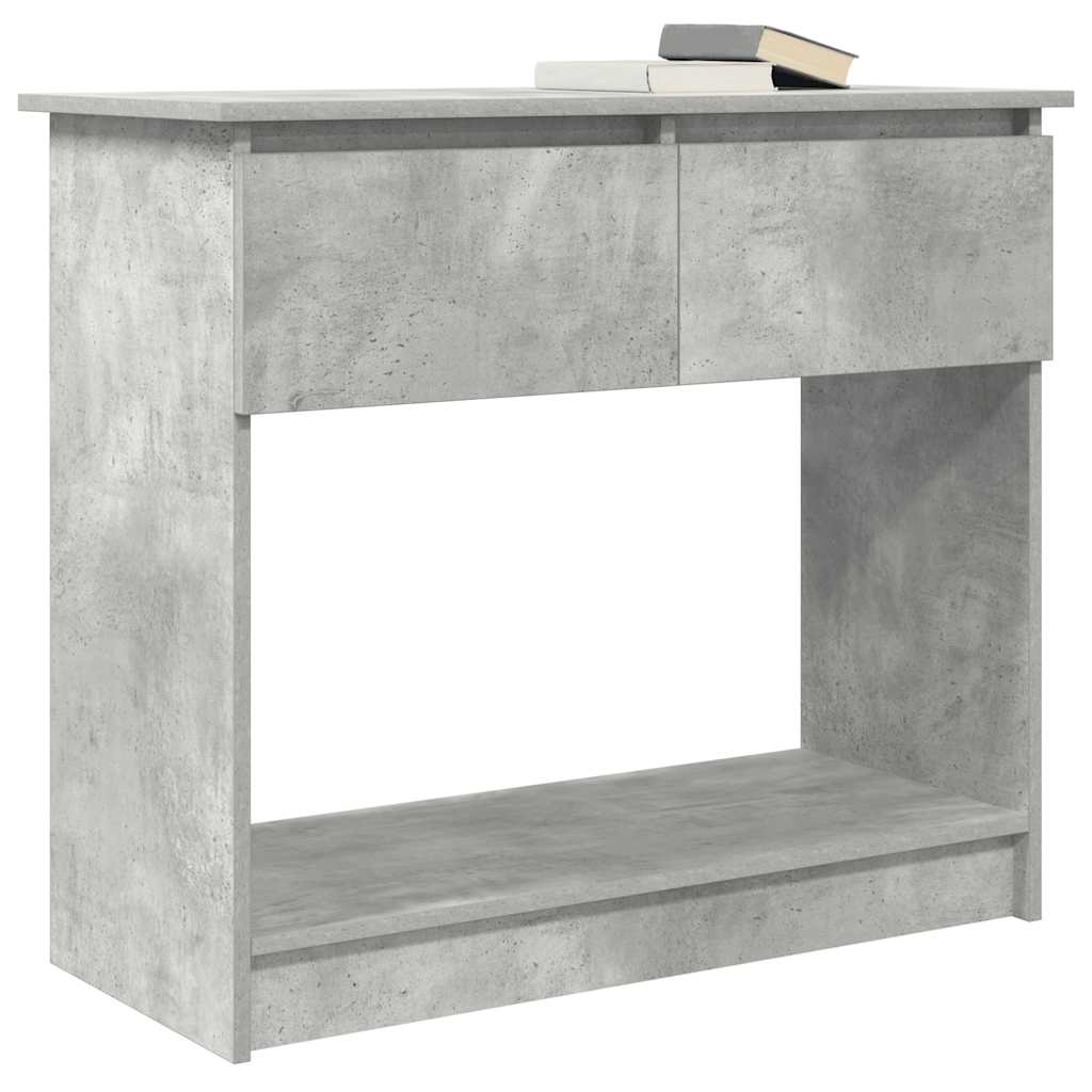 Tavolo Consolle con Cassetti Grigio Cemento 85,5x38,5x74,5 cm