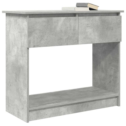 Tavolo Consolle con Cassetti Grigio Cemento 85,5x38,5x74,5 cm - homemem39