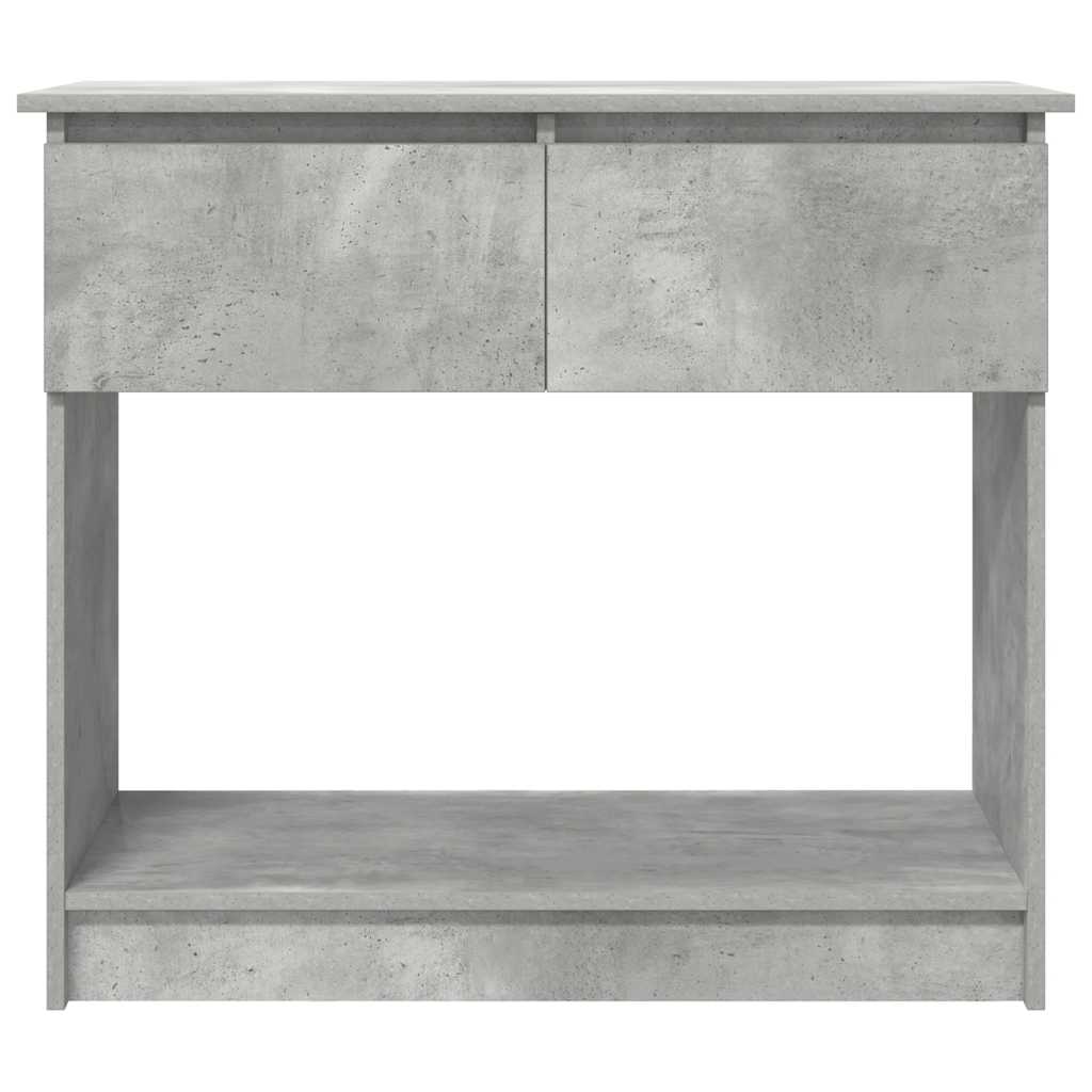 Tavolo Consolle con Cassetti Grigio Cemento 85,5x38,5x74,5 cm - homemem39