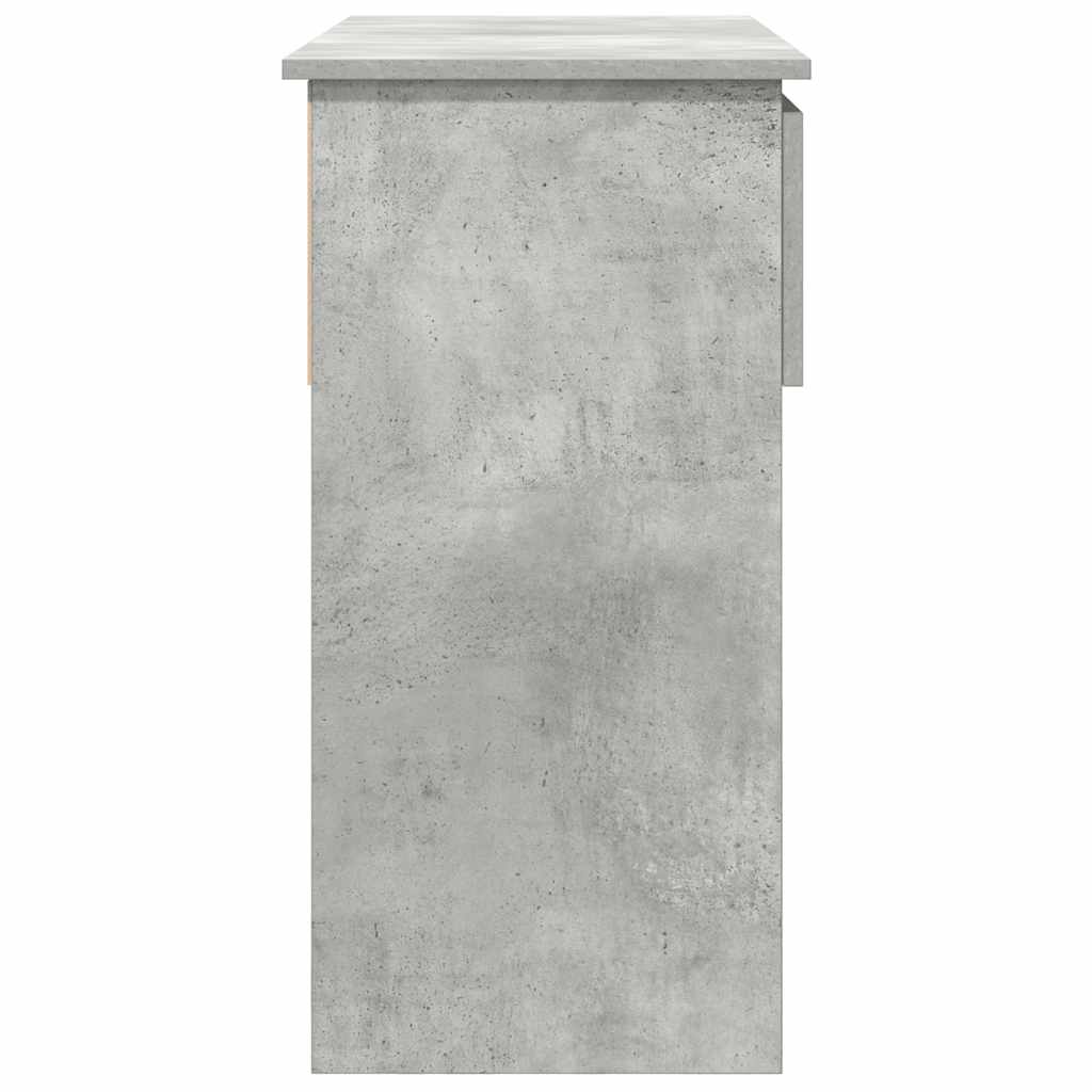 Tavolo Consolle con Cassetti Grigio Cemento 85,5x38,5x74,5 cm