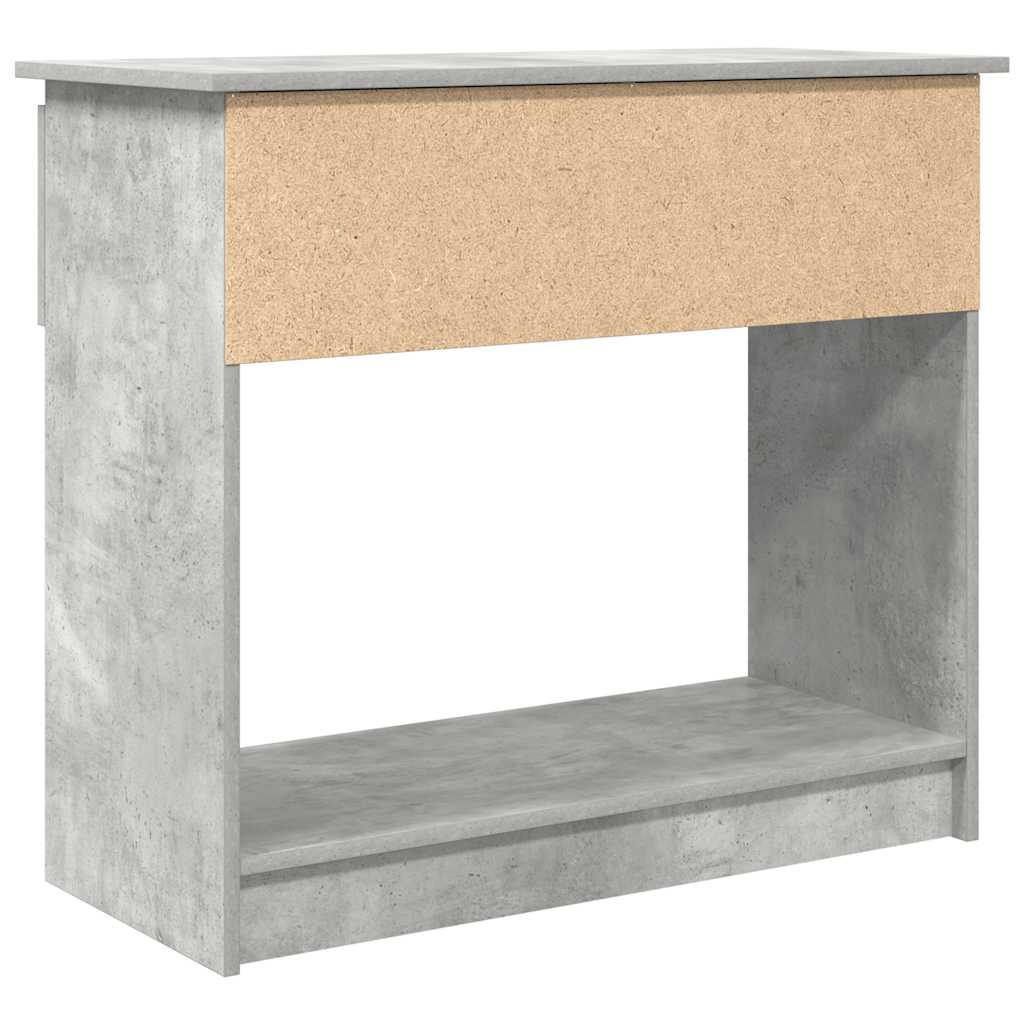 Tavolo Consolle con Cassetti Grigio Cemento 85,5x38,5x74,5 cm