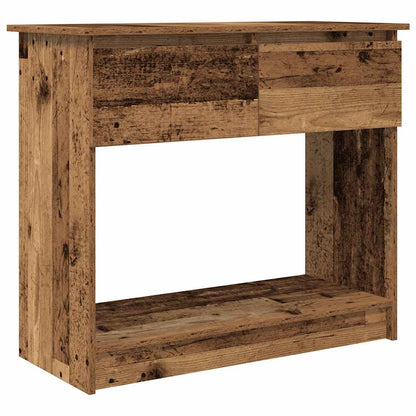 Tavolo Consolle con Cassetti Legno Antico 85,5x38,5x74,5 cm