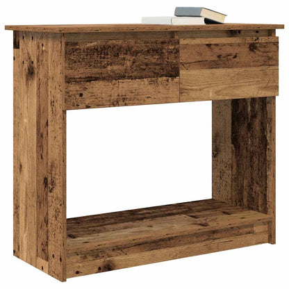 Tavolo Consolle con Cassetti Legno Antico 85,5x38,5x74,5 cm