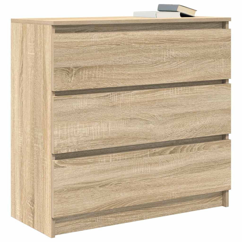 Credenza Rovere Sonoma 80x35x76 cm in Legno Multistrato - homemem39