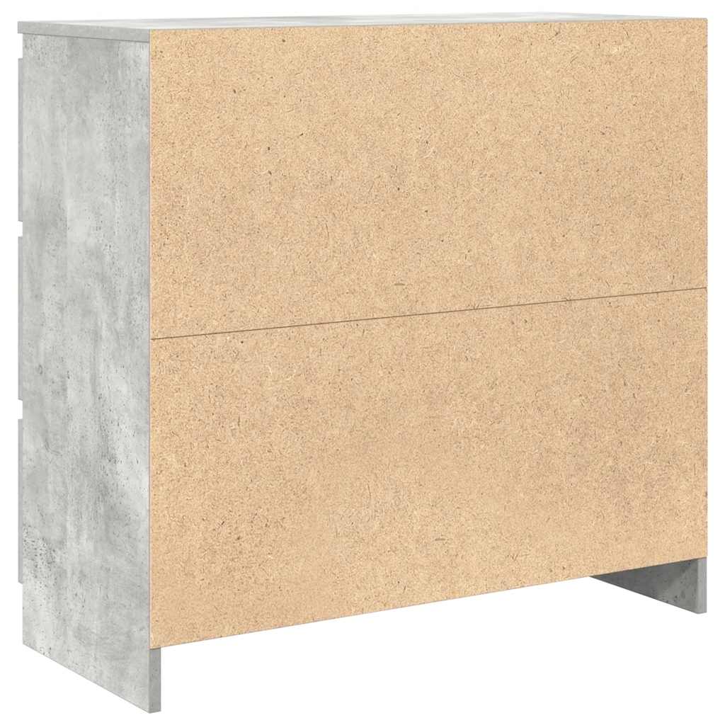 Credenza Grigio Cemento 80x35x76 cm in Legno Multistrato - homemem39