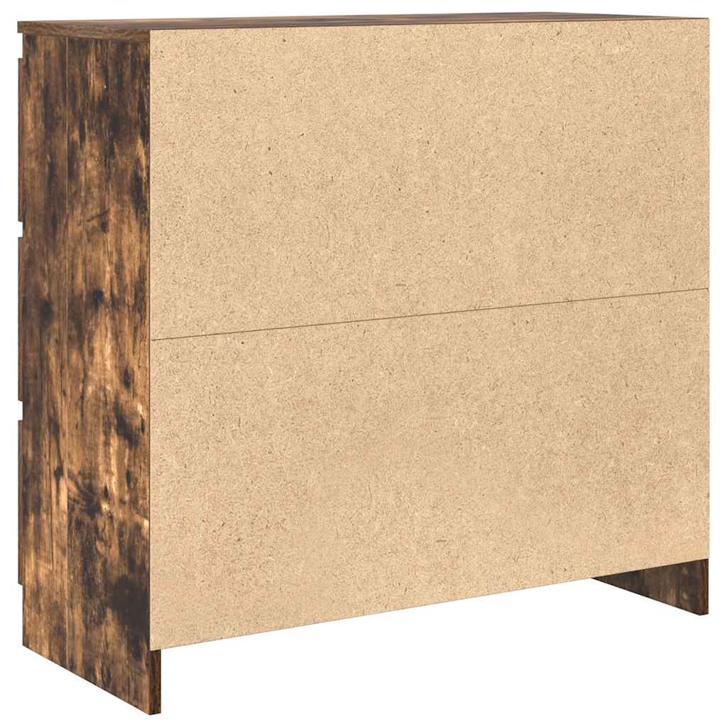 Credenza Rovere Fumo 80x35x76 cm in Legno Multistrato - homemem39