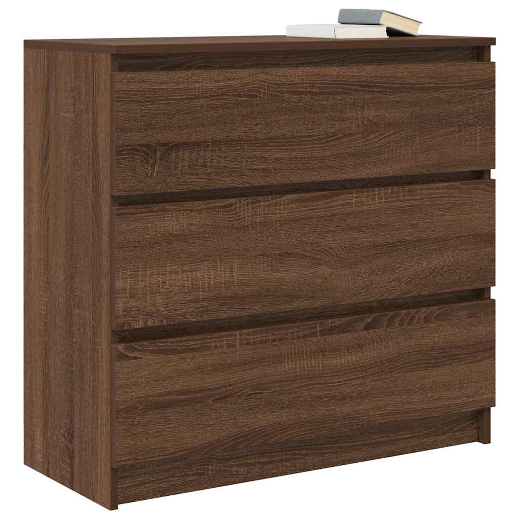 Credenza Rovere Marrone 80x35x76 cm in Legno tecnico - homemem39