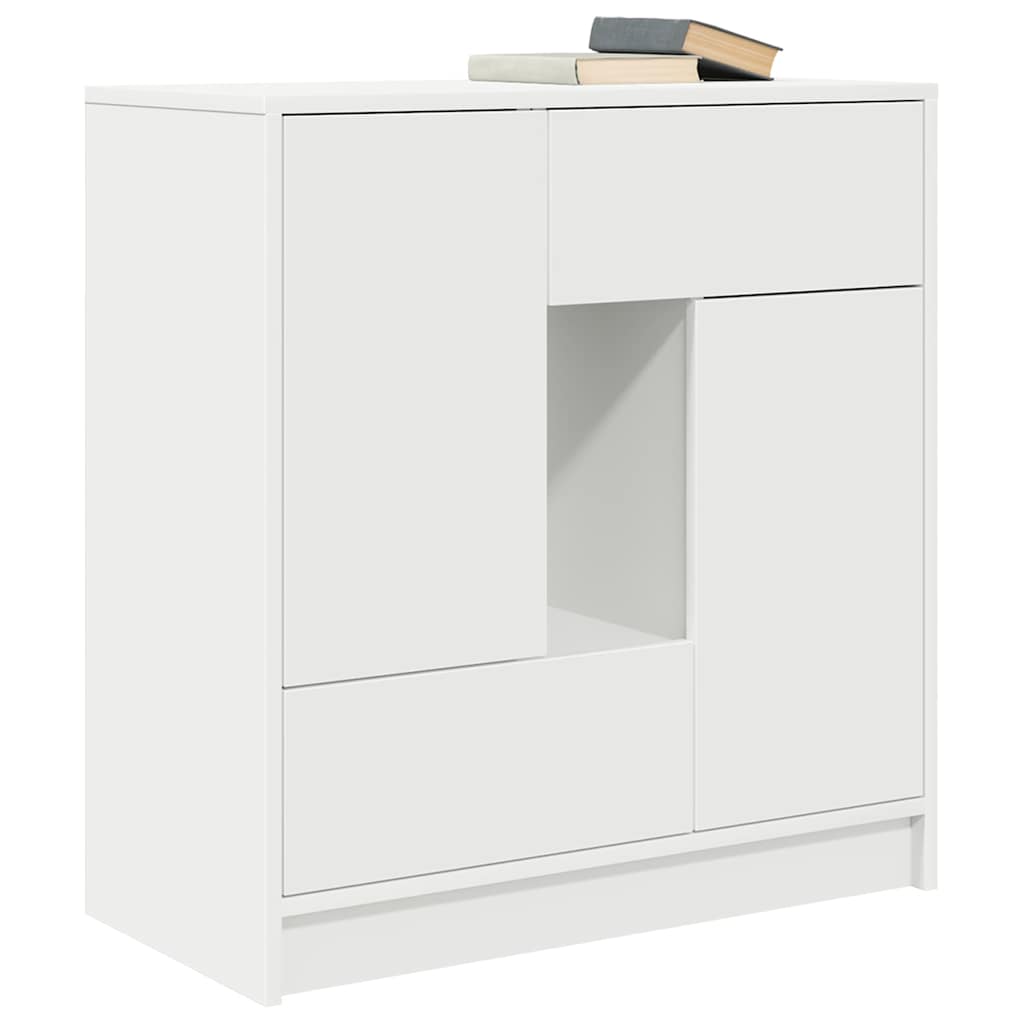 Credenza con Cassetti e Ante Bianco 70,5x34x74,5 cm - homemem39