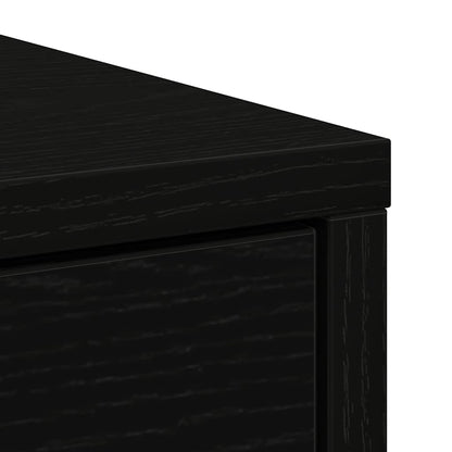 Credenza con Cassetti e Ante Rovere Nero 70,5x34x74,5 cm - homemem39