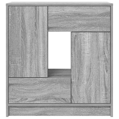 Credenza con Cassetti e Ante Grigio Sonoma 70,5x34x74,5 cm - homemem39