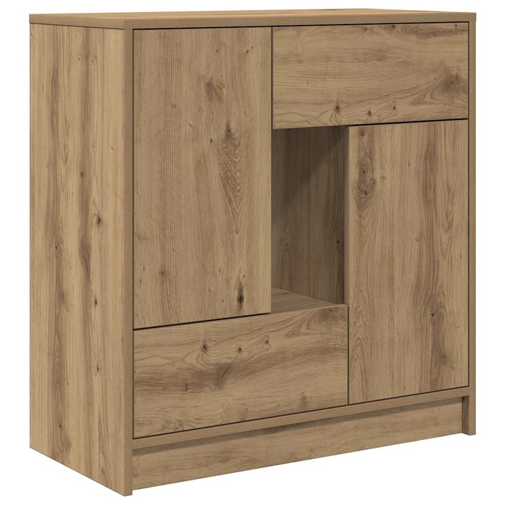 Credenza con Cassetti e Ante Rovere Artigianale 70,5x34x74,5 cm - homemem39