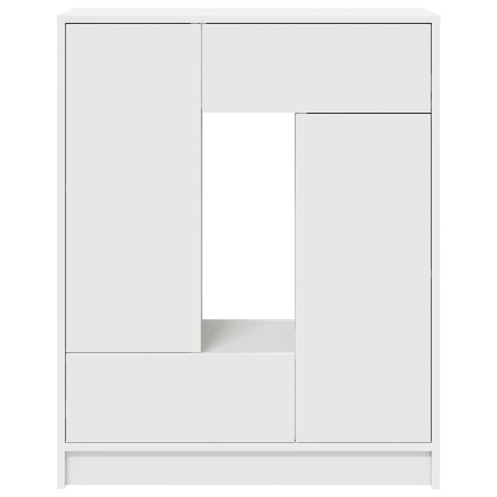 Credenza con Cassetti e Ante Bianco 73x31x90 cm - homemem39