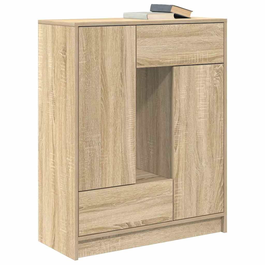 Credenza con Cassetti e Ante Rovere Sonoma 73x31x90 cm - homemem39