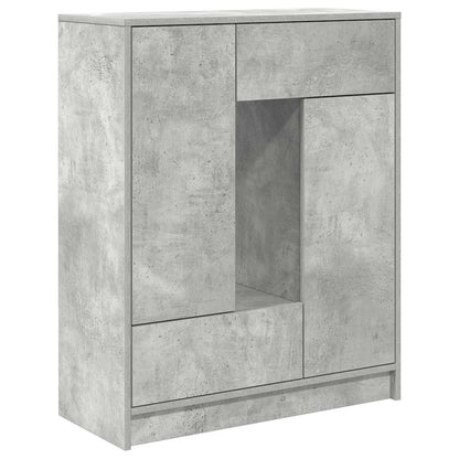 Credenza con Cassetti e Ante Grigio Cemento 73x31x90 cm - homemem39