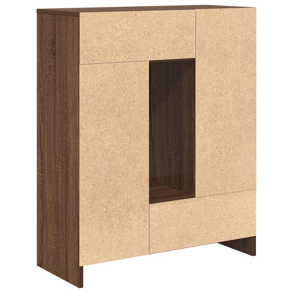 Credenza con Cassetti e Ante Rovere Marrone 73x31x90 cm - homemem39