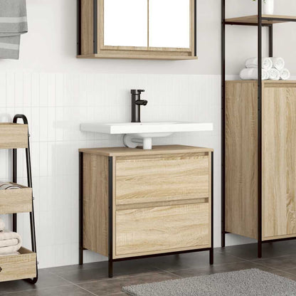 Mobile Lavabo da Bagno con Cassetti Rovere Sonoma 60x34,5x60 cm