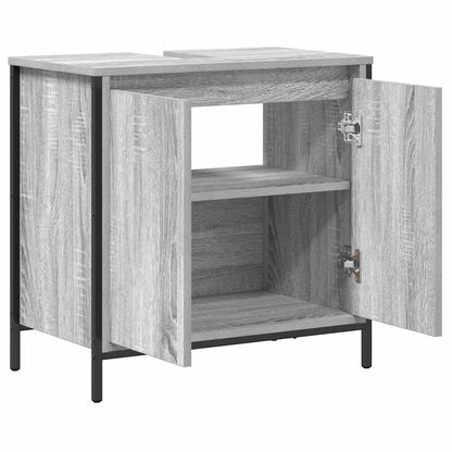 Mobile Lavabo da Bagno Grigio Sonoma 60x34,5x60 cm