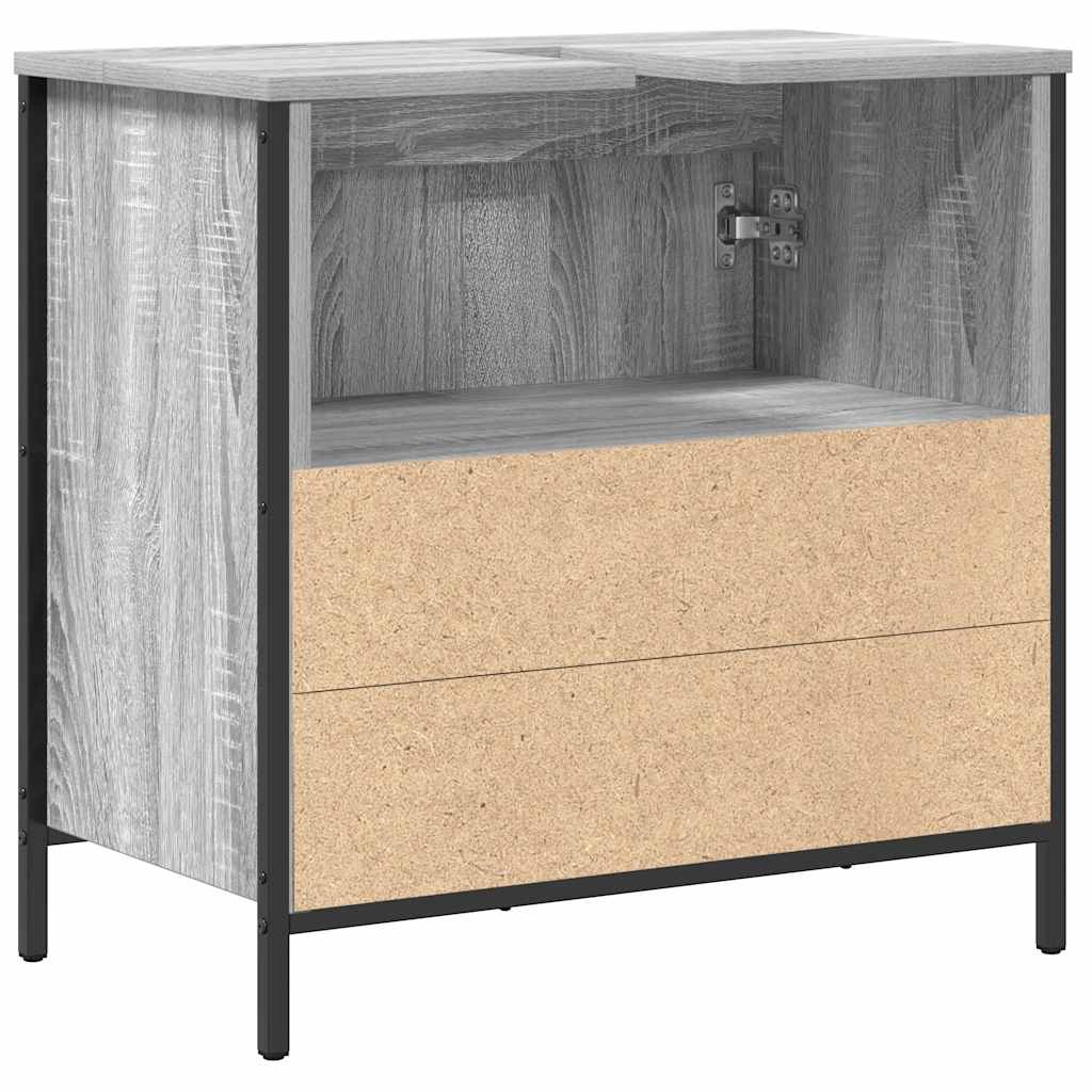 Mobile Lavabo da Bagno Grigio Sonoma 60x34,5x60 cm