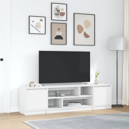 Mobile Porta TV Bianco 188,5x41x50 cm in Legno Multistrato