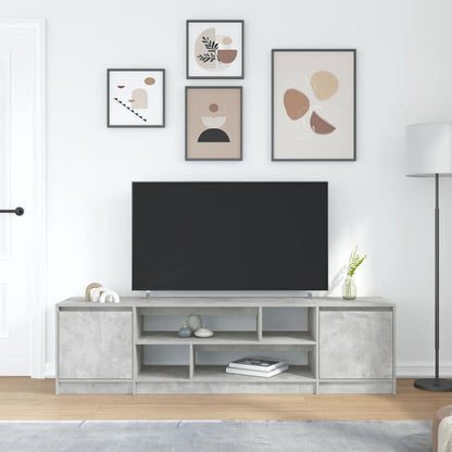 Mobile Porta TV Grigio Cemento 188,5x41x50 cm Legno Multistrato