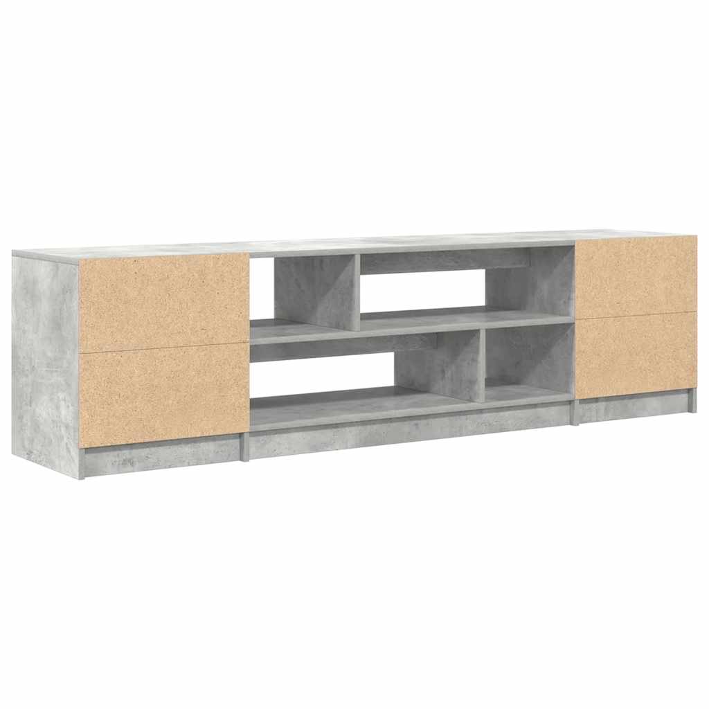 Mobile Porta TV Grigio Cemento 188,5x41x50 cm Legno Multistrato - homemem39