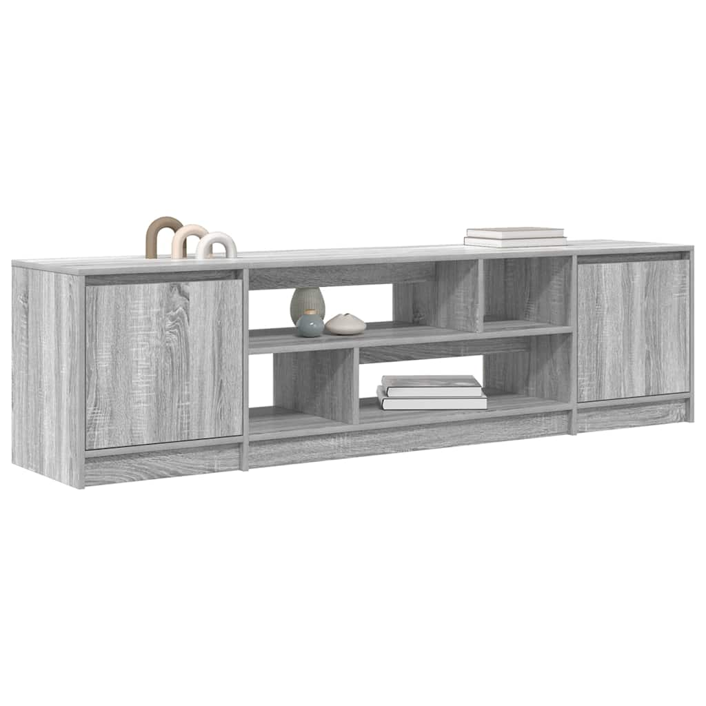 Mobile Porta TV Grigio Sonoma 188,5x41x50 cm Legno Multistrato