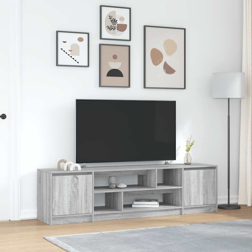 Mobile Porta TV Grigio Sonoma 188,5x41x50 cm Legno Multistrato