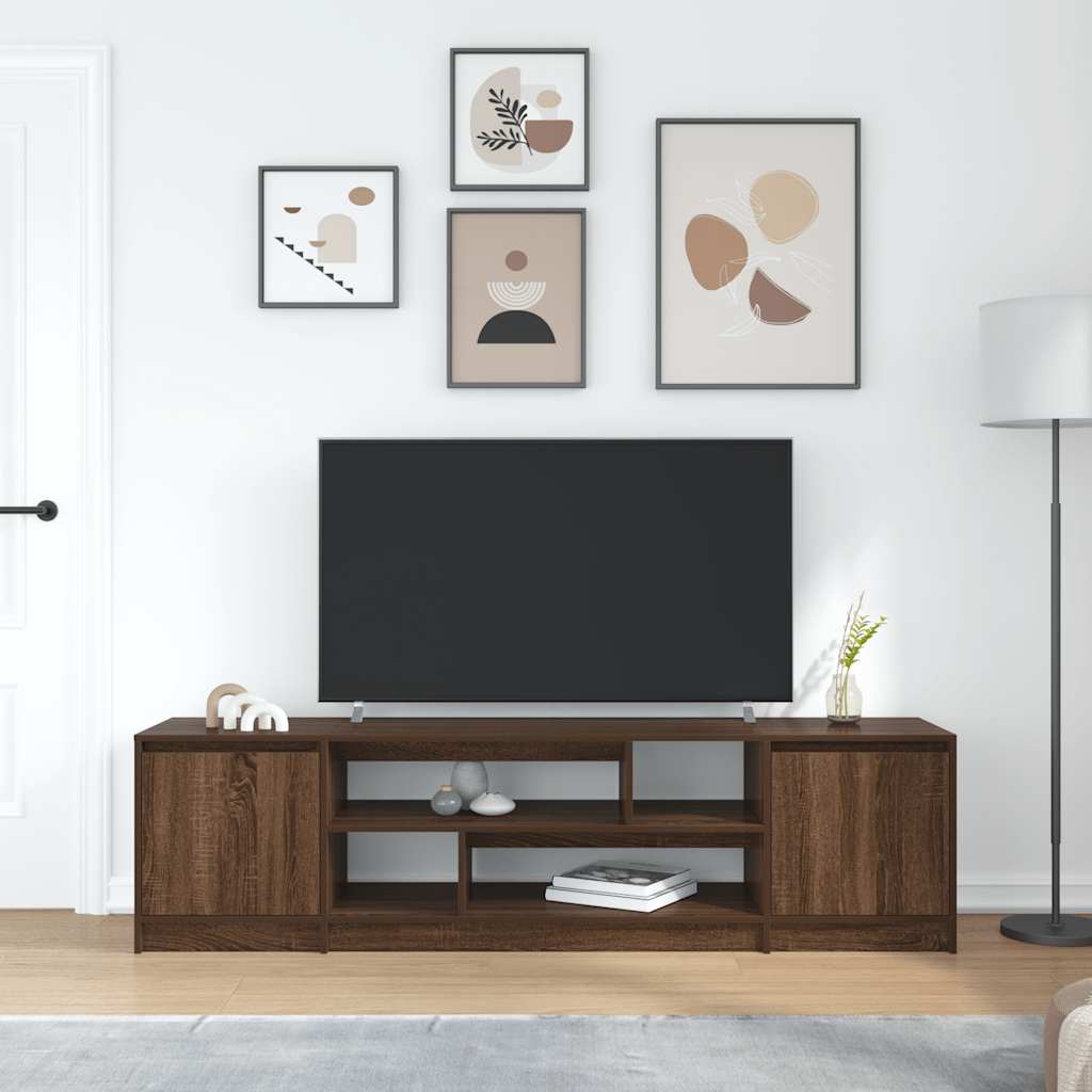 Mobile Porta TV Rovere Marrone 188,5x41x50 cm Legno Multistrato - homemem39