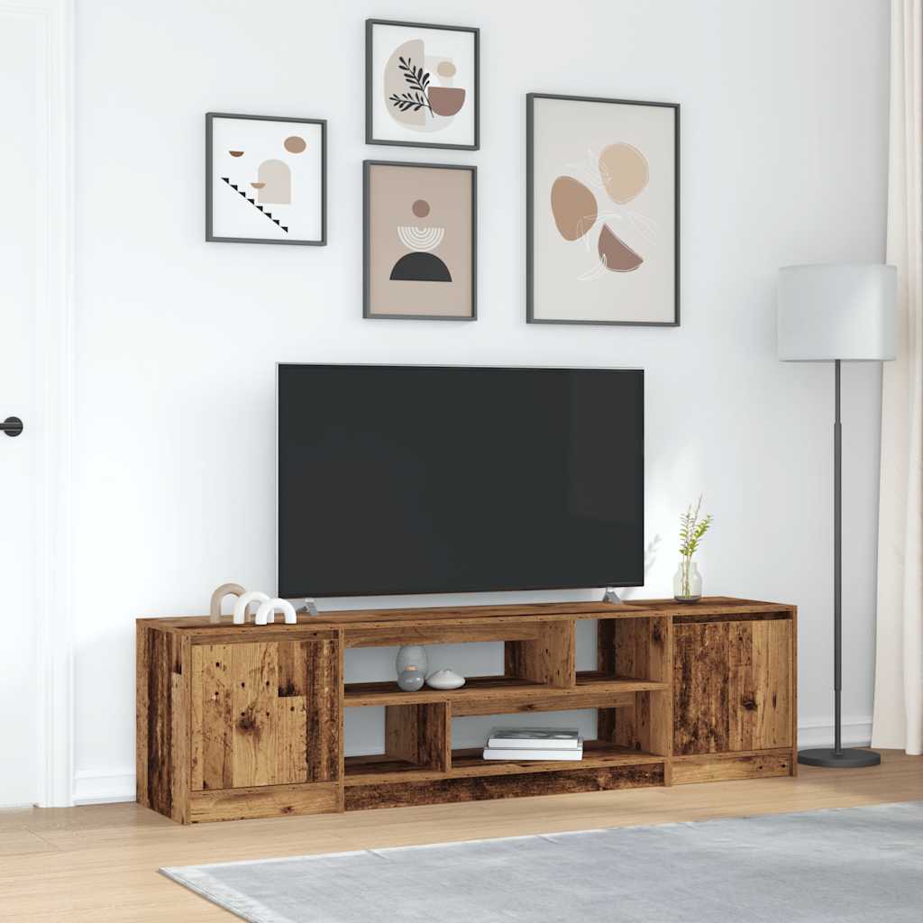 Mobile Porta TV Legno Antico 188,5x41x50 cm in Truciolato - homemem39