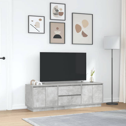 Mobile Porta TV con Luci LED Grigio Cemento 160,5x41x50 cm - homemem39