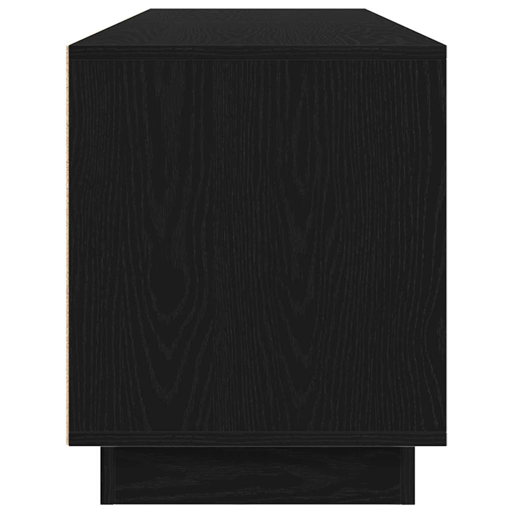 Mobile Porta TV con Luci LED Rovere Nero 193,5x41x50 cm - homemem39